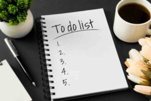 To do list, la lista delle cose da fare in casa dopo le vacanze