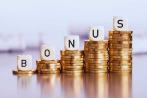 scritta bonus e monete